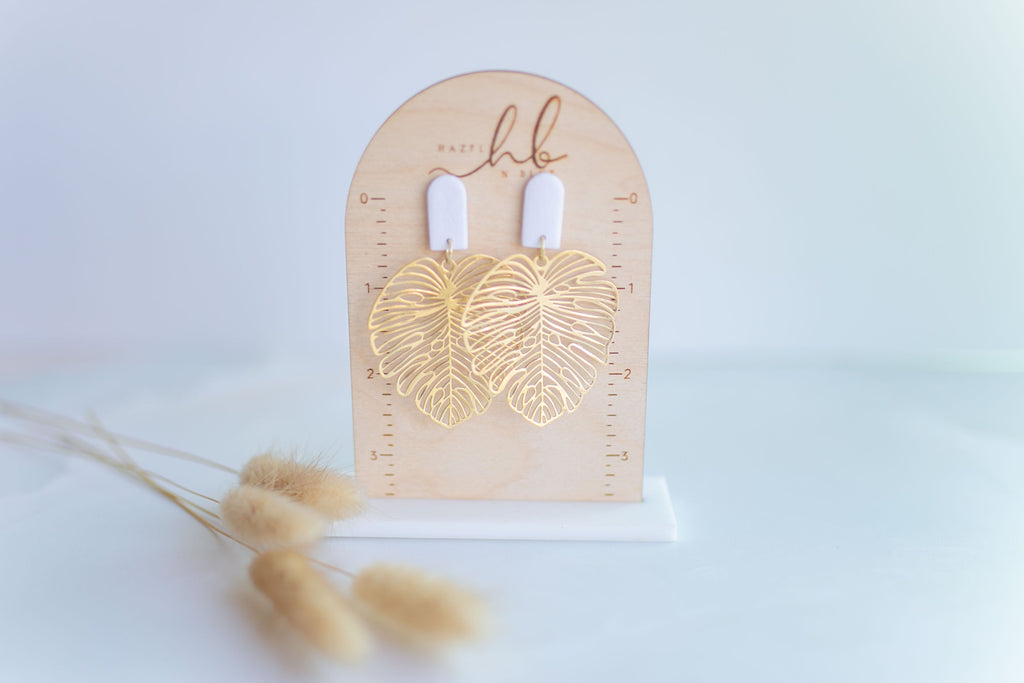 Clay earring | Sage Beachy Leaves | Beach Collection