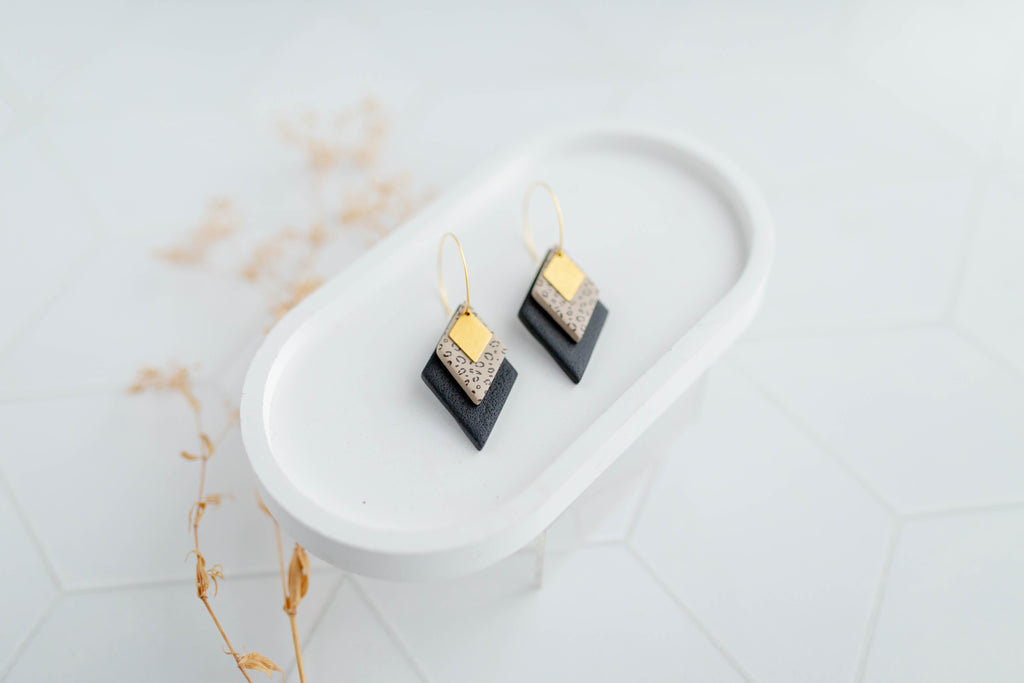 Clay earring | Wild Diamond Stacked Hoops | Wild Collection