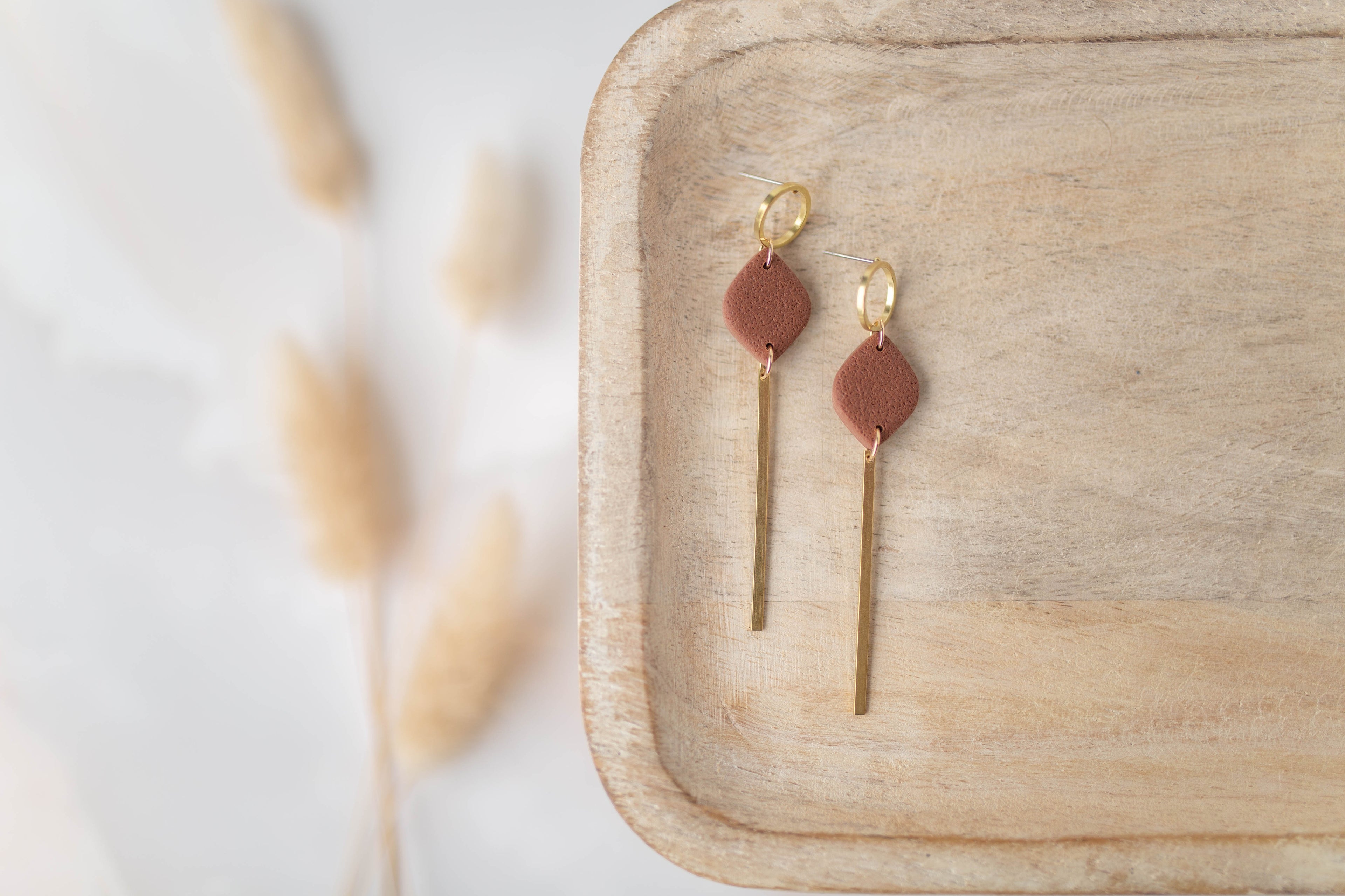 Clay Earrings | Simple Drop Dangles | All Things Fall Collection
