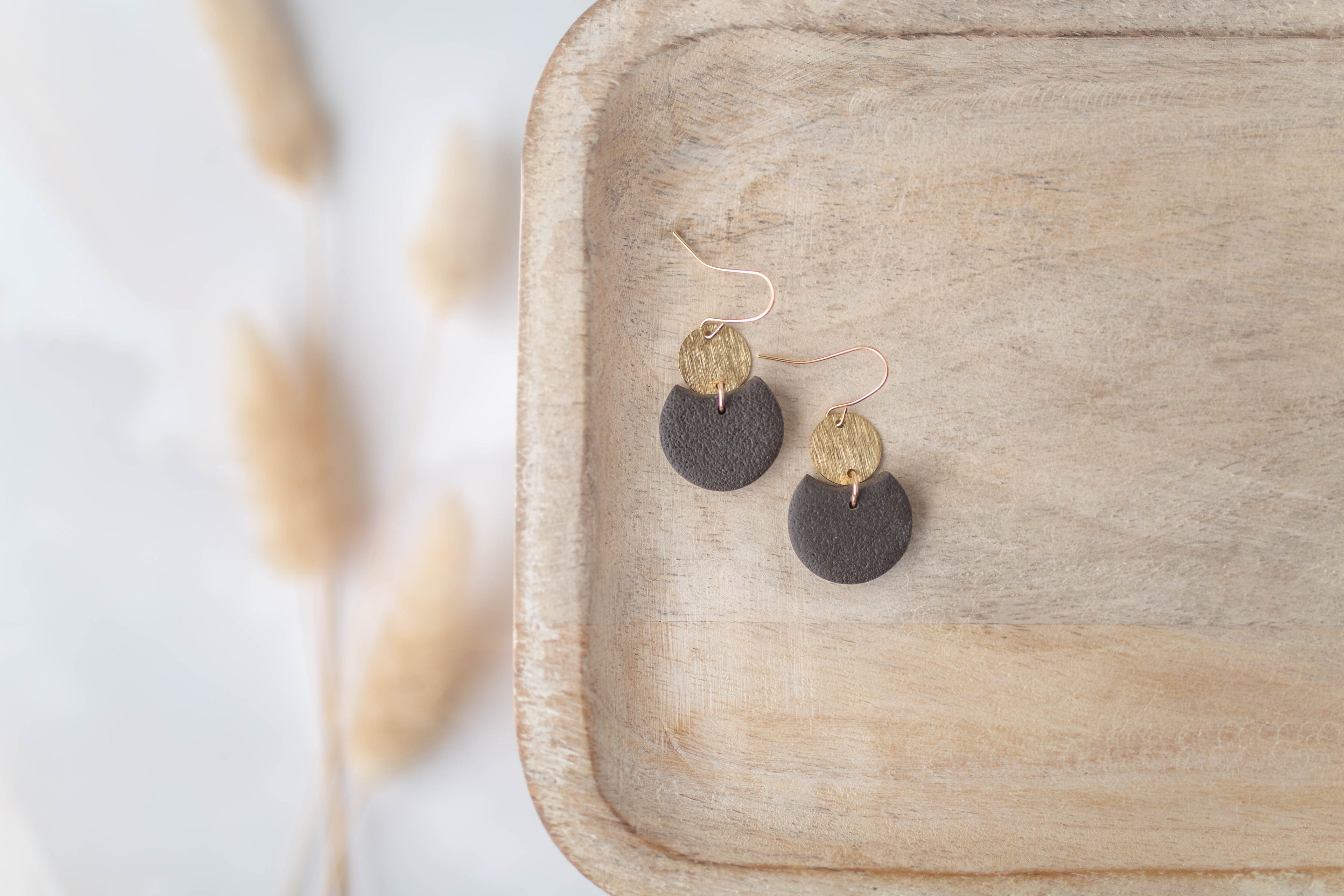 Clay Earrings | Mini Cut-Out Circle Dangles | All Things Fall Collection