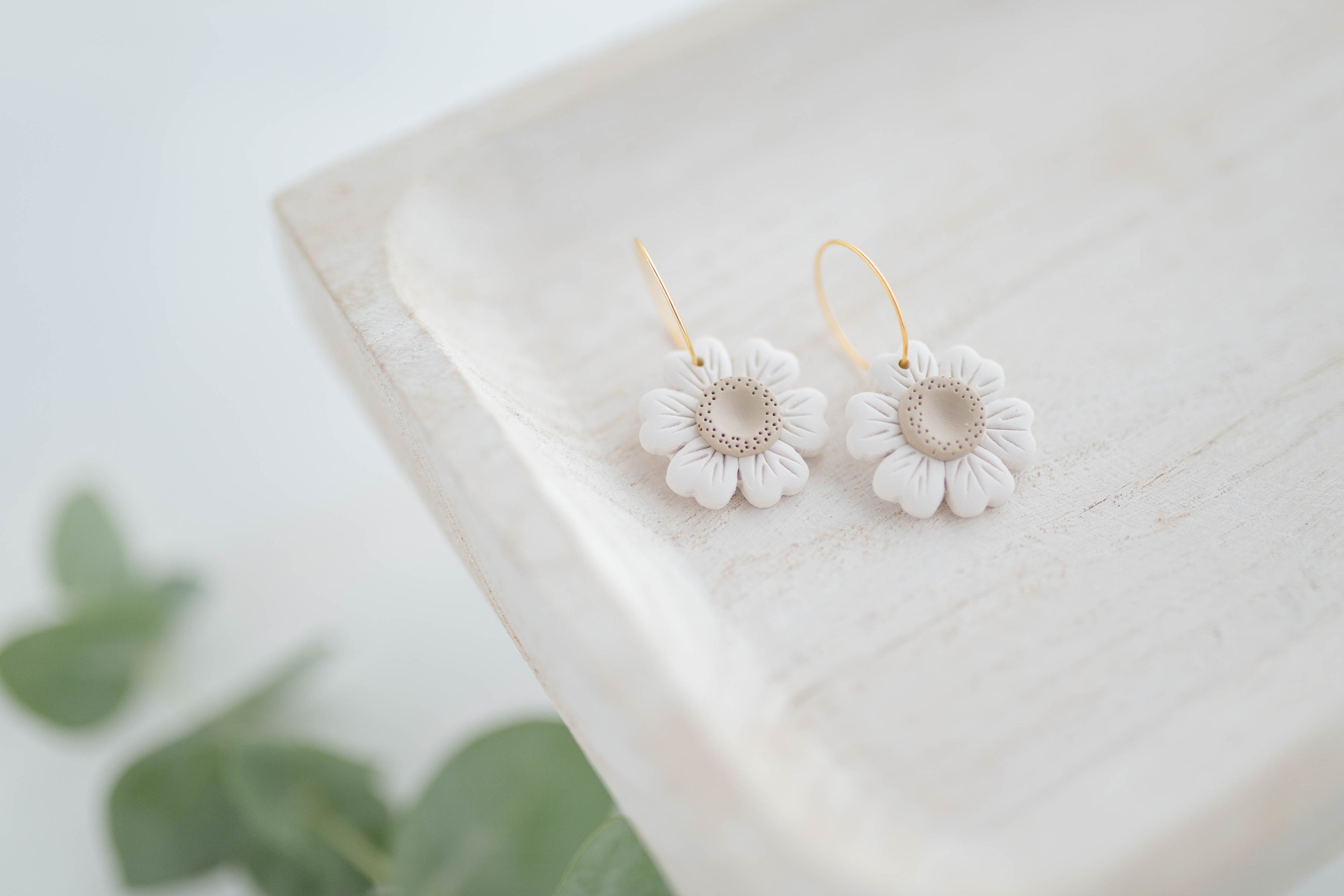 Clay earring | Poppy Hoops | Garden Collection