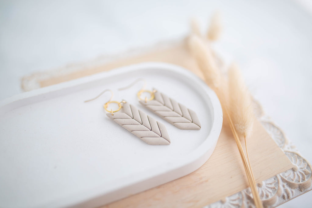 Clay Earrings | Fletching Dangles | Cozy Cowgirl Collection