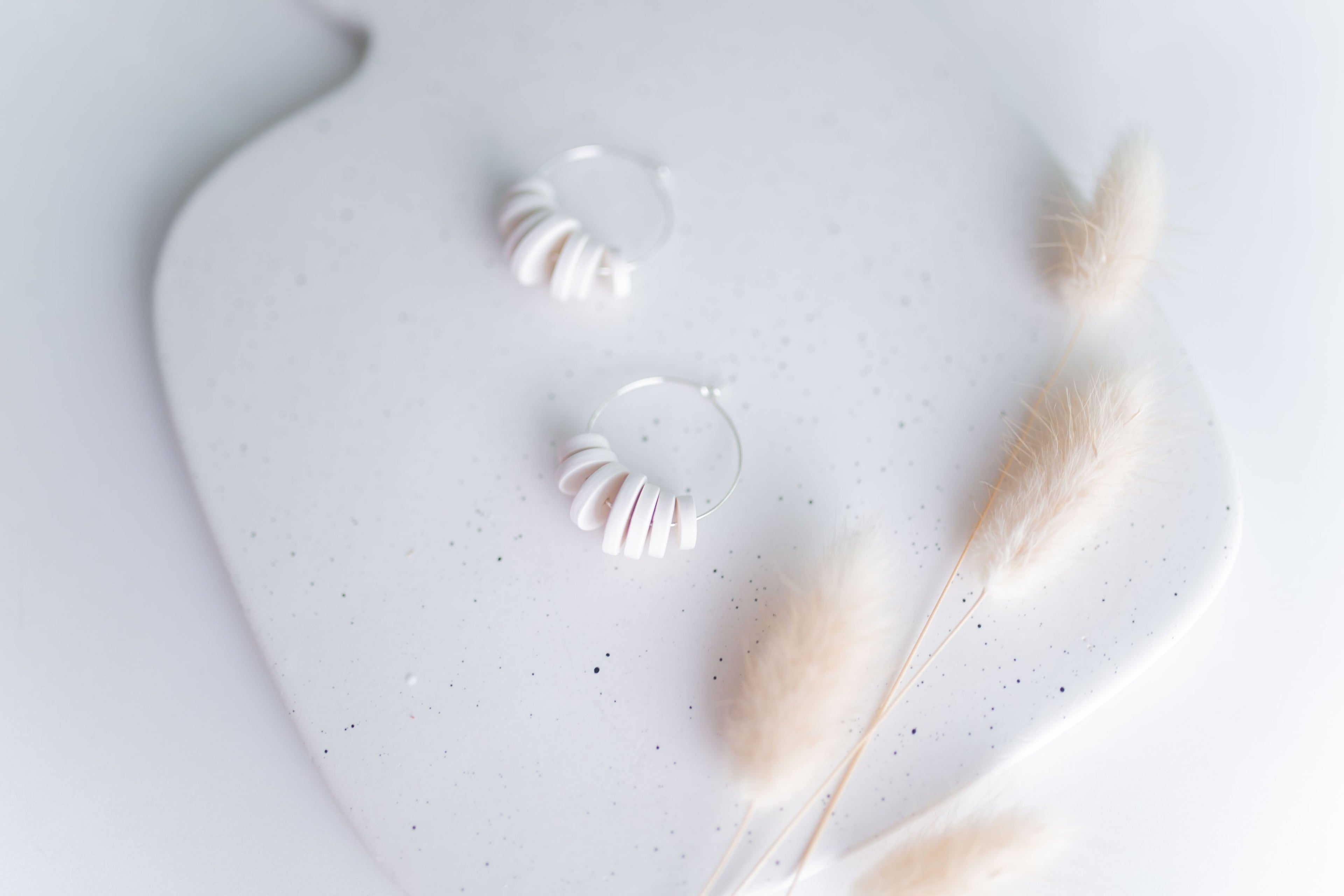 Clay earring | Clay Bead Hoops | Fall Collection