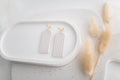 Clay Earrings | Longline Arches | All Things Neutral Collection