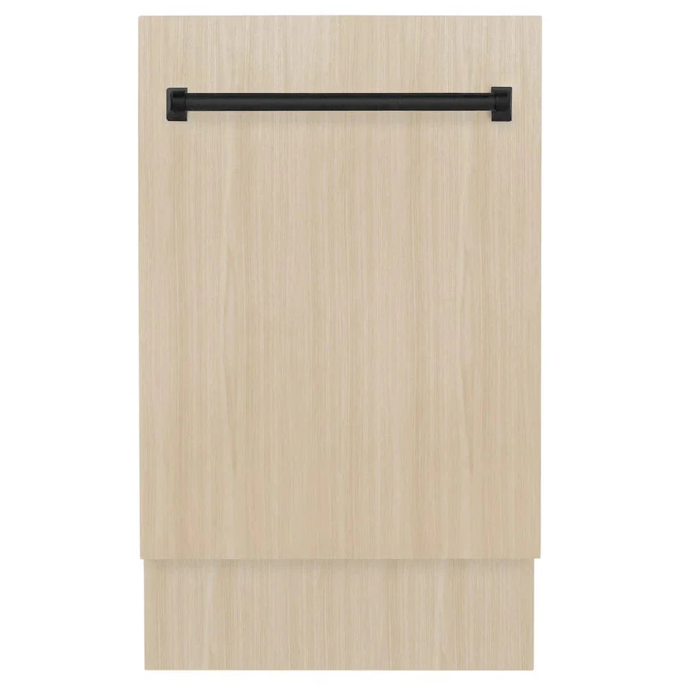 ZLINE Autograph 18" Dishwasher Stainless, Matte Black DWVZ-18-MB