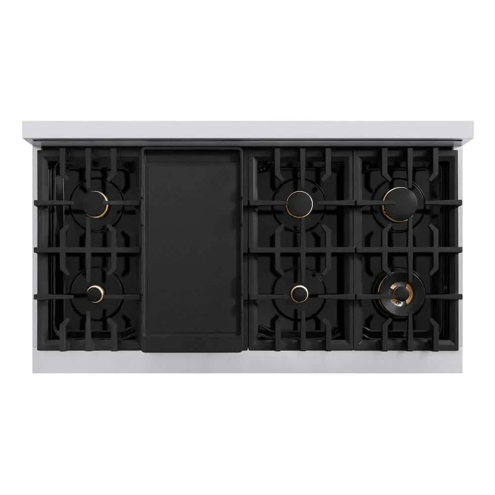 ZLINE 48" Dual Fuel Range, Gas Cooktop, Electric Convection Oven Stainless Steel, CDR-BR-48