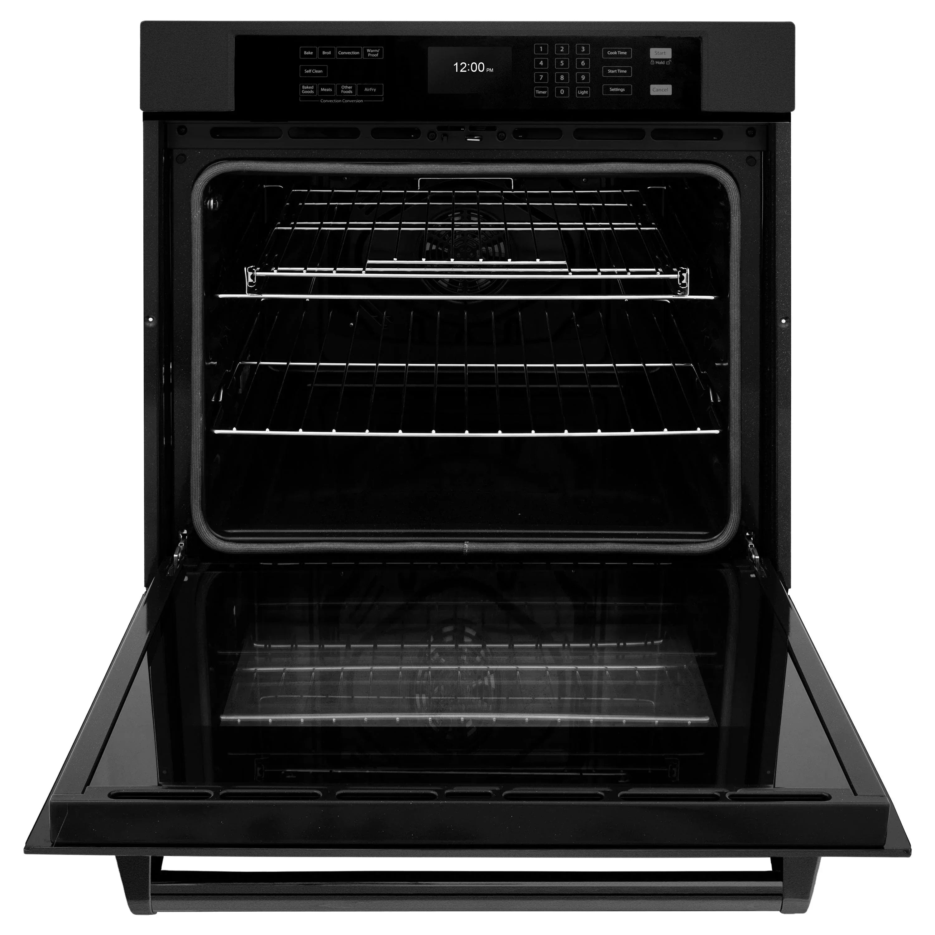 ZLINE 30 "Professional True Convection Single Wall Oven, Air Fry, Self Clean, Black Stainless Steel, WASB-30