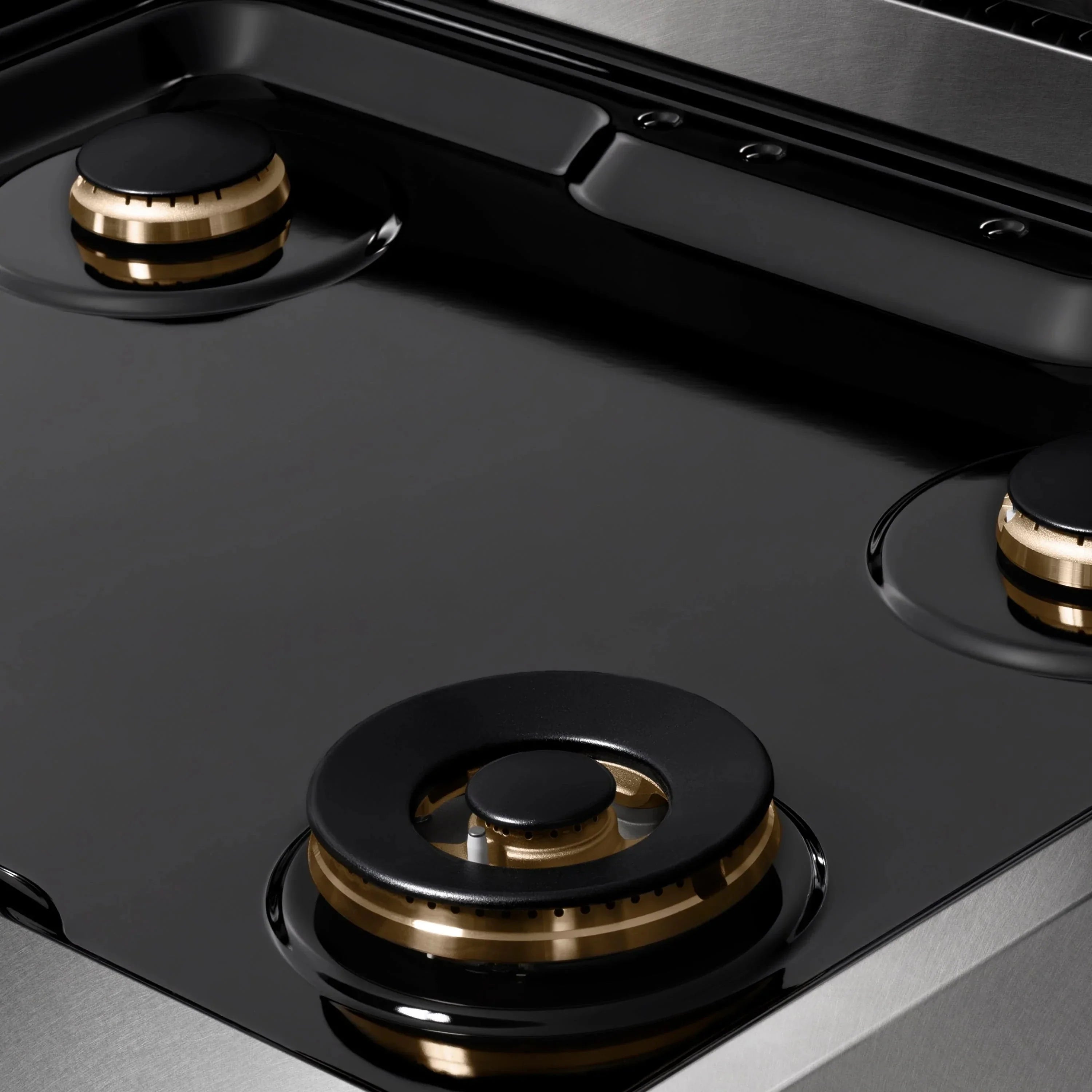 ZLINE 48" Paramount Gas Rangetop DuraSnow® Stainless Steel Brass Burners SRTS-BR-48