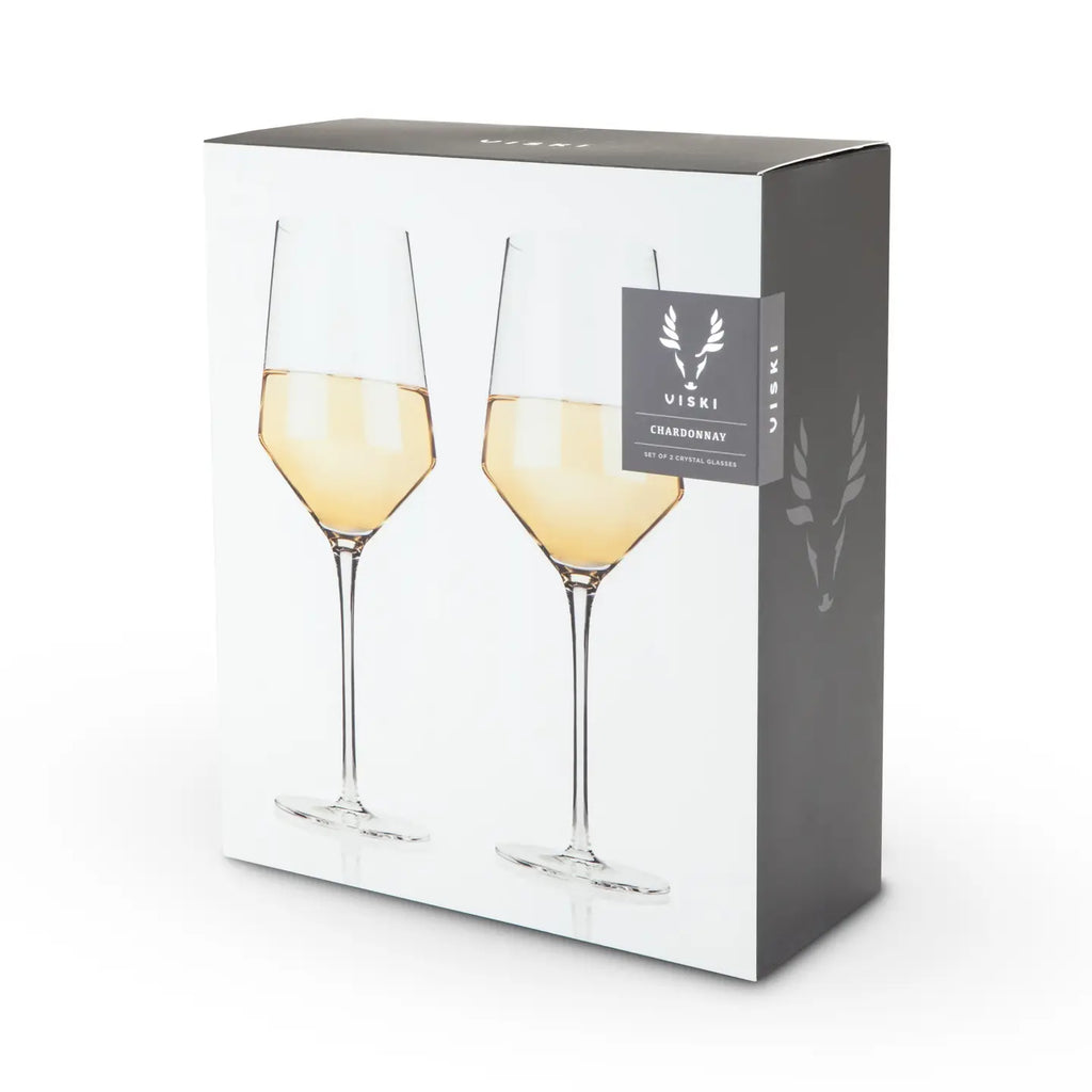 Raye™ Angled Crystal Chardonnay Glasses- Set of 2