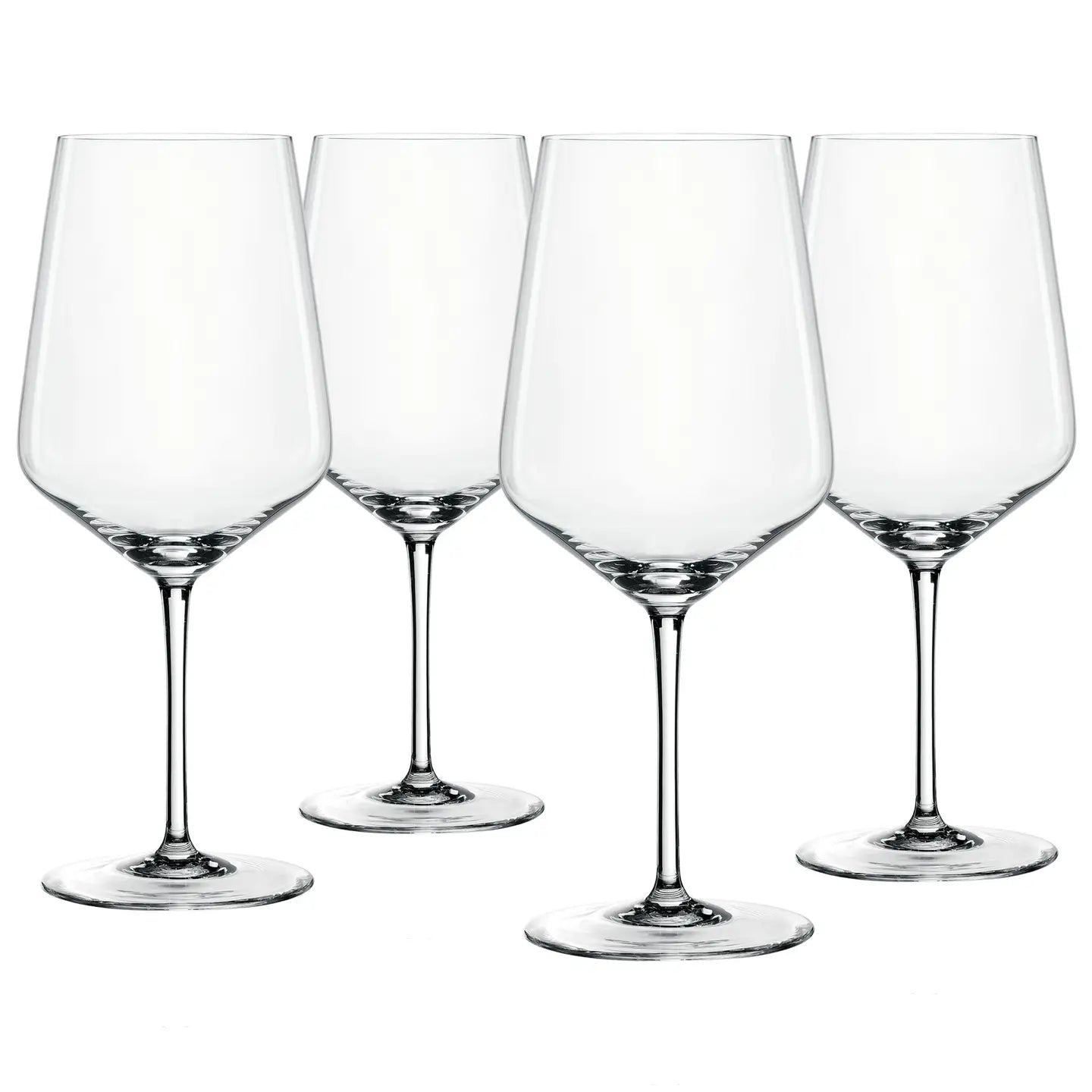 Style Stemmed Crystal Red Wine Glasses - Set of 4