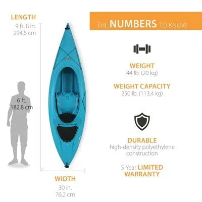 Lifetime Payette 98 Sit-In Kayak (Paddle Included)