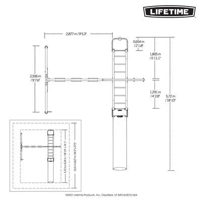 Lifetime Monkey Bar Adventure Swing Set