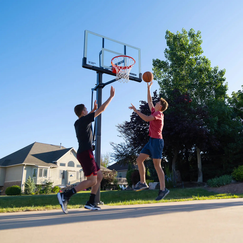 Lifetime Mammoth Lift Bolt Down Basketball Hoop (54-Inch Tempered Glass)