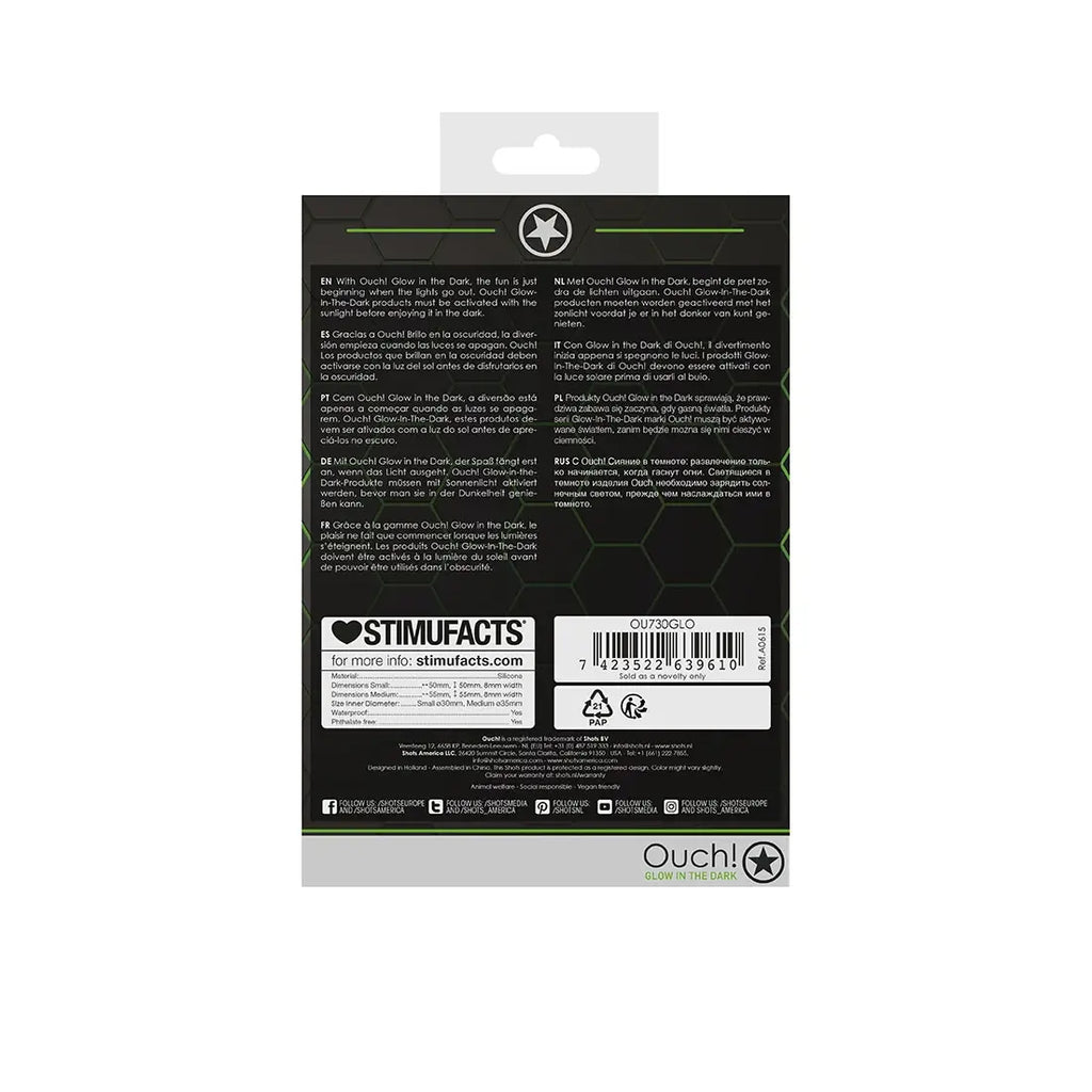 Cock Ring Set - Glow in the Dark - 2 Pcs