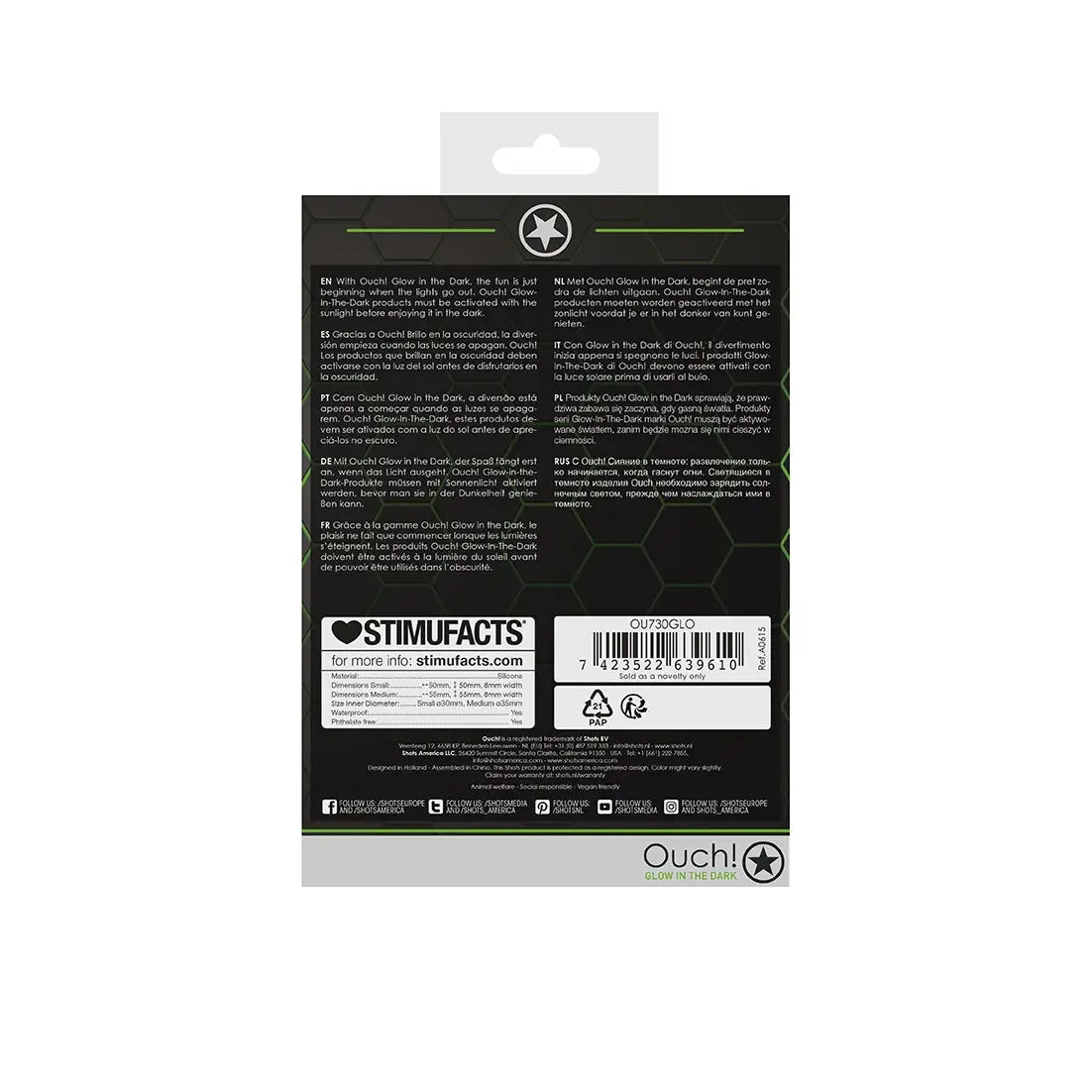 Cock Ring Set - Glow in the Dark - 2 Pcs
