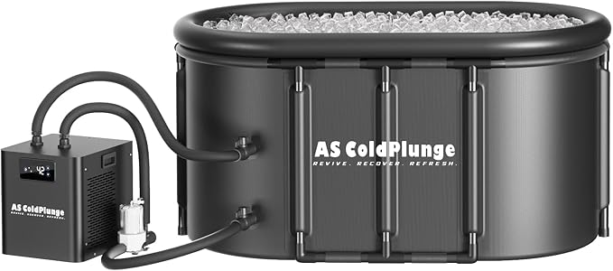 Ice Bath Chiller & Cold Plunge Tub Kit, 1/3HP Cold Plunge Chiller with External Pump & Filter, Upgraded XXL 148Gal Ice Pod, Cold Plunge Tub with Water Chiller for Cold Therapy Recovery