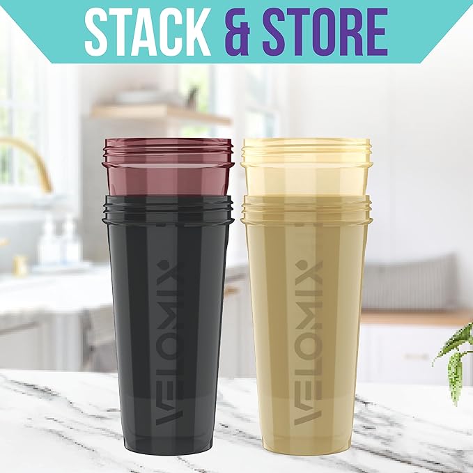 '-4 PACK- 28 oz Protein Shaker Bottle for Protein Mixes - 4x Wire Whisk | Leak Proof Shaker Cups for Protein Shakes | Protein Shaker Bottle Pack | Protein Shake Cup (Burgundy Pack)
