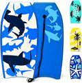 KOTEK 33/37/41 Inch Body Board with Wrist Leash, EPS Core, Dual Channel, HDPE Slick Bottom, Bodyboard for All Skill Levels & Wave Conditions
