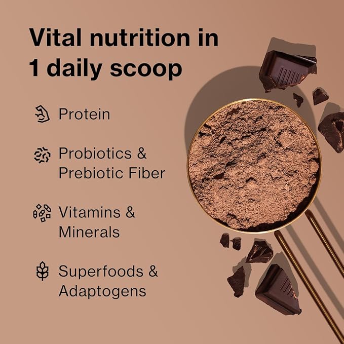 Shakeology 0g Added Sugar Plant Based Protein Powder Blend, Gluten-Free Shake with Vitamins and Minerals – Helps Support Healthy Weight Loss, Lean Muscle, Gut Health – Chocolate, 30 Servings