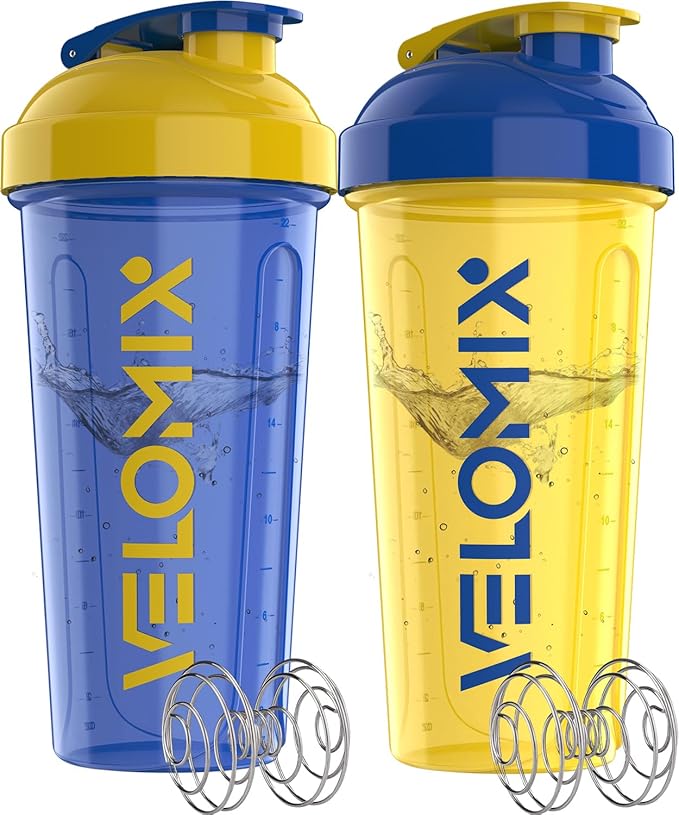 '-2 Pack- 28 oz Protein Shaker Bottles for Protein Mixes - 2x Wire Whisk | Leak Proof Shaker Cups for Protein Shakes | Protein Shaker Bottle Pack (Stand Strong Pack)