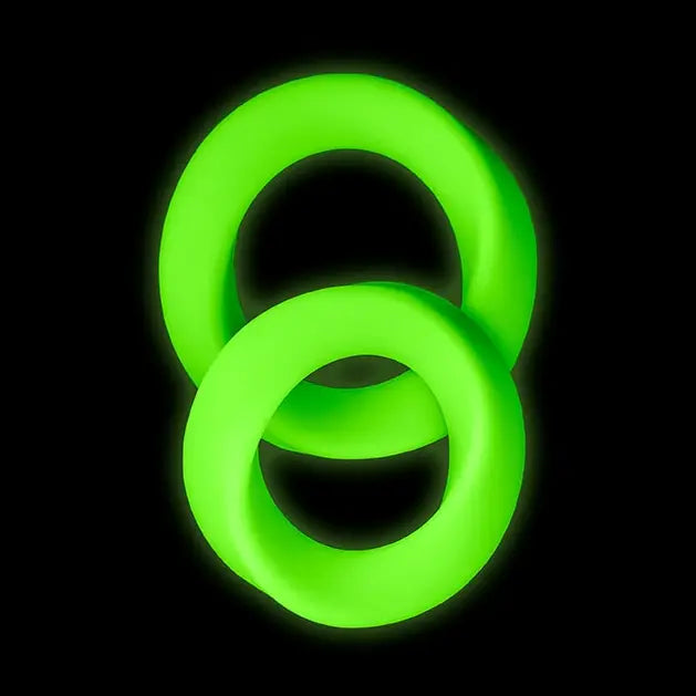 Cock Ring Set - Glow in the Dark - 2 Pcs