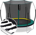 SkyBound 14 FT 12 FT 10FT 8FT 6FT Springless Trampoline for Kids and Adults - Recreational Trampolines with AntiRust Coating - Bungee Cords Outdoor Trampoline for Kids - No-Gap Design Zipper System