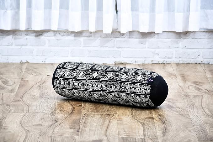 Leewadee Small Yoga Bolster – Shape-Retaining Cervical Neck Roll, Tube Pillow for Comfortable Reading, Kapok Filling, 22 x 6 x 6 inches