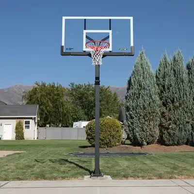 Lifetime Adjustable Bolt Down Basketball Hoop (60-Inch Tempered Glass)