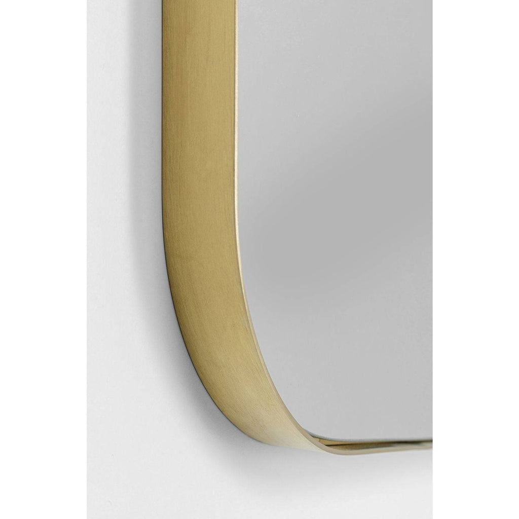 Wall Mirror Shape Brass 64x95cm