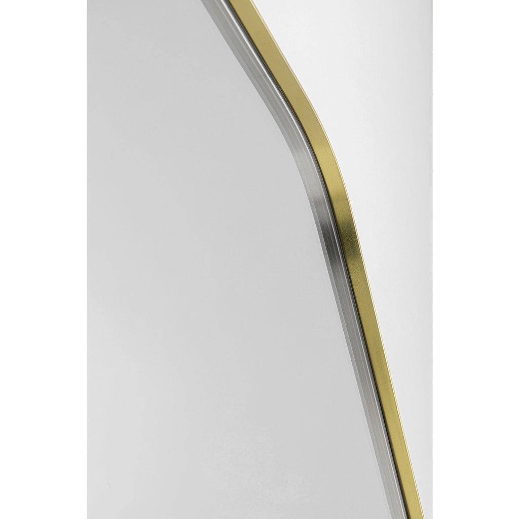Wall Mirror Shape Brass 64x95cm