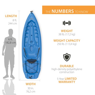 Lifetime Lotus 80 Sit-On-Top Kayak (Paddle Included)