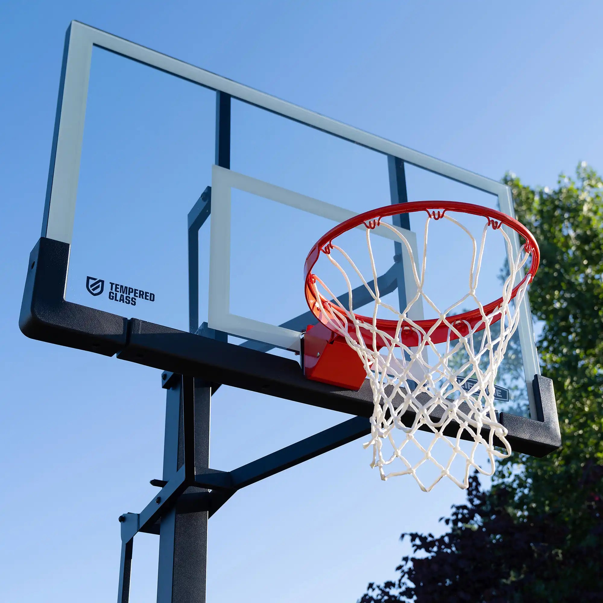 Lifetime Mammoth Lift Bolt Down Basketball Hoop (54-Inch Tempered Glass)