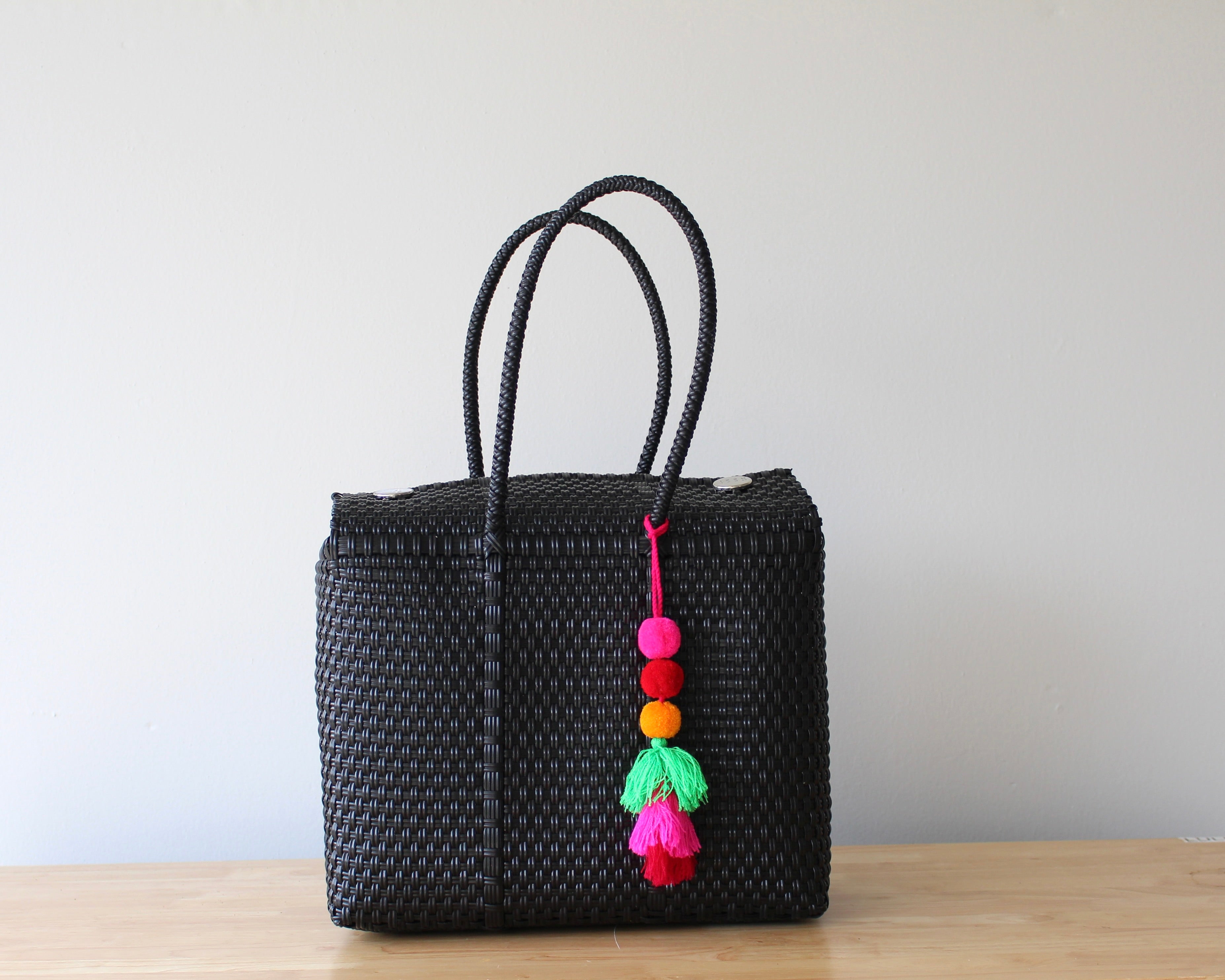 Audrey Handwoven Handbag - Classic Black