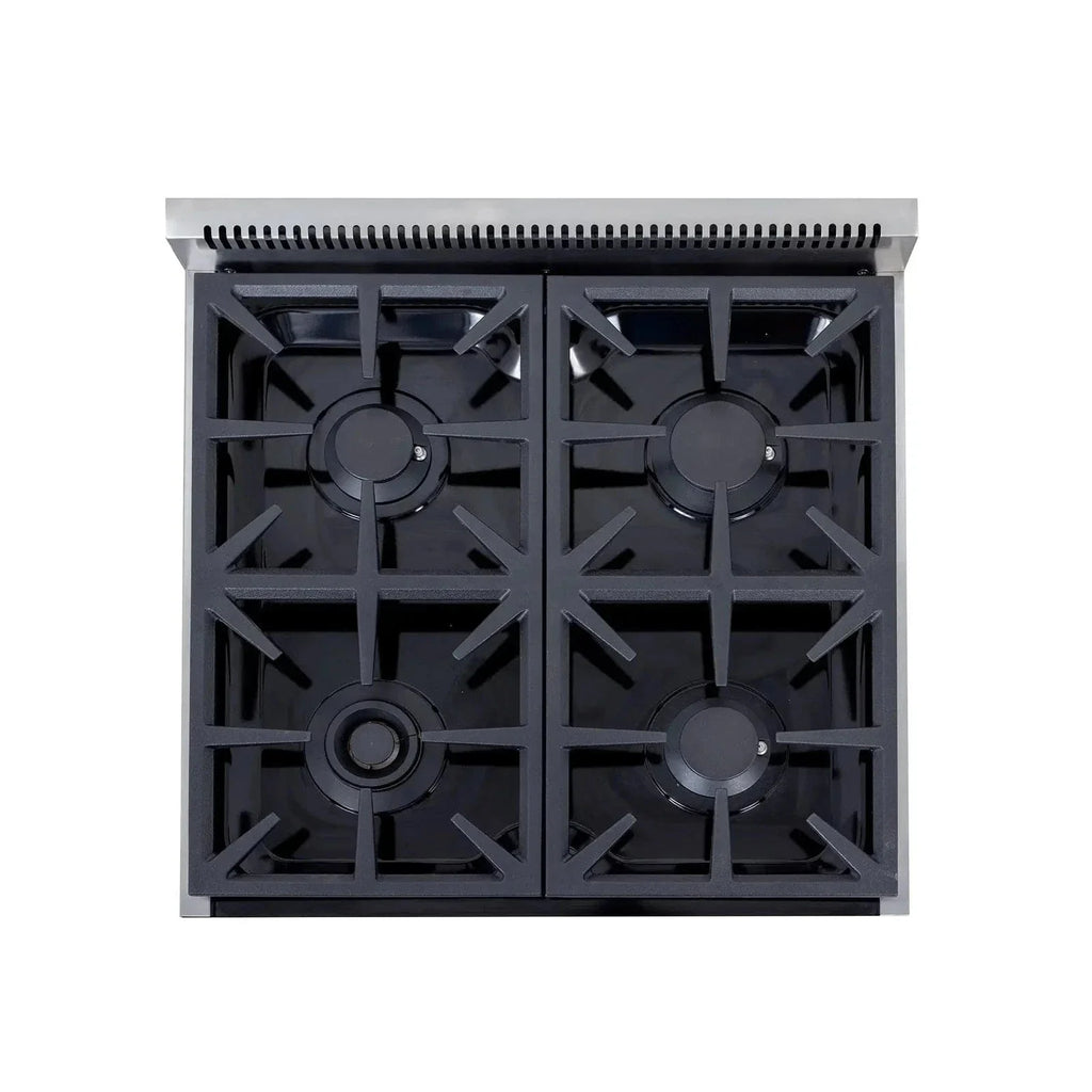 Kucht Professional 24" Gas Range Stainless Steel, True Simmer Burners, KFX2400X-S