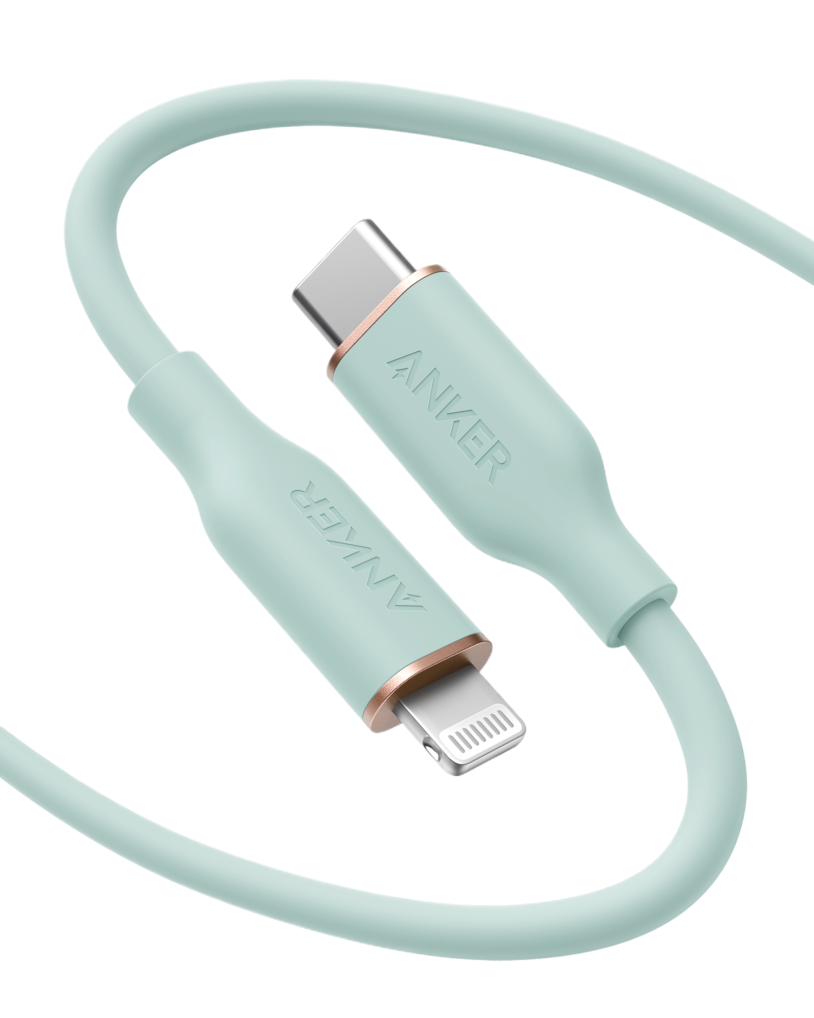 Anker <b>641</b> USB-C to Lightning Cable (Flow, 3 ft Silicone)