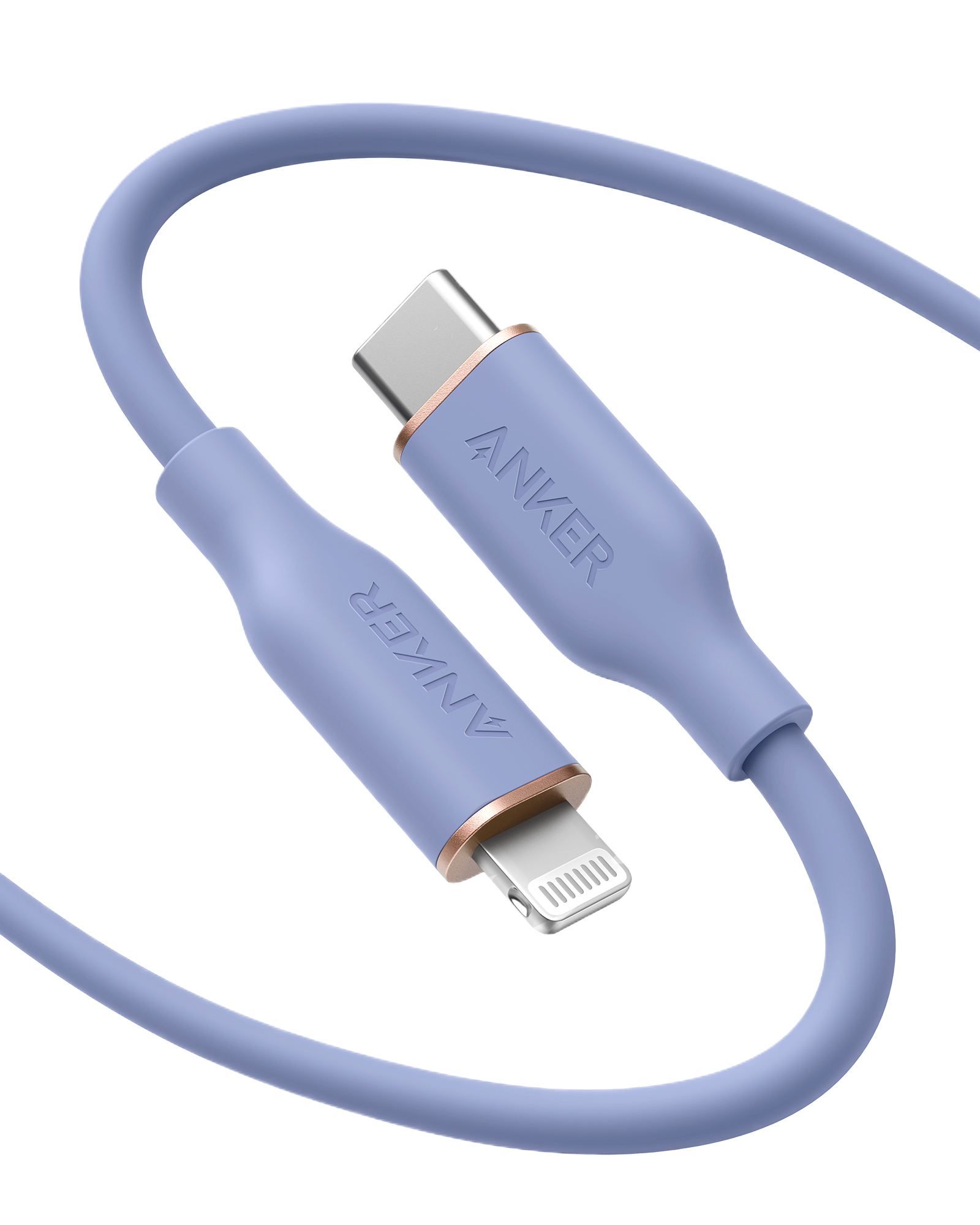 Anker <b>641</b> USB-C to Lightning Cable (Flow, 3 ft Silicone)