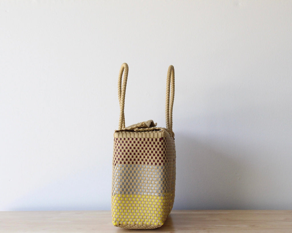 Mocha & Color Handwoven Handbag