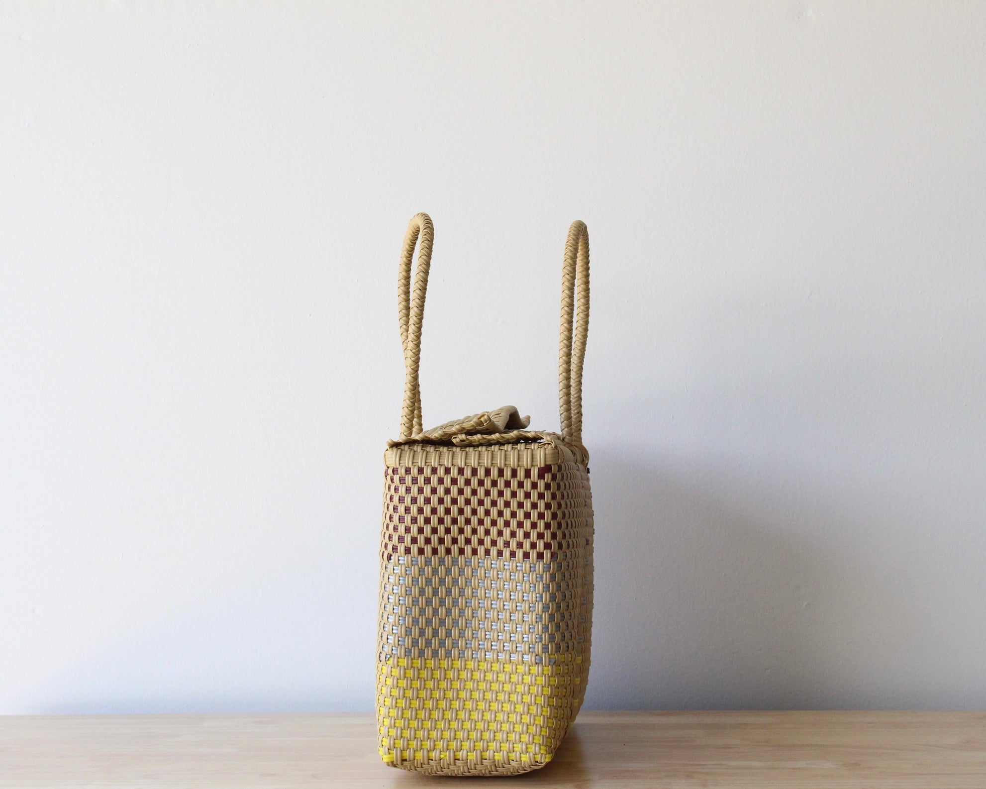 Mocha & Color Handwoven Handbag