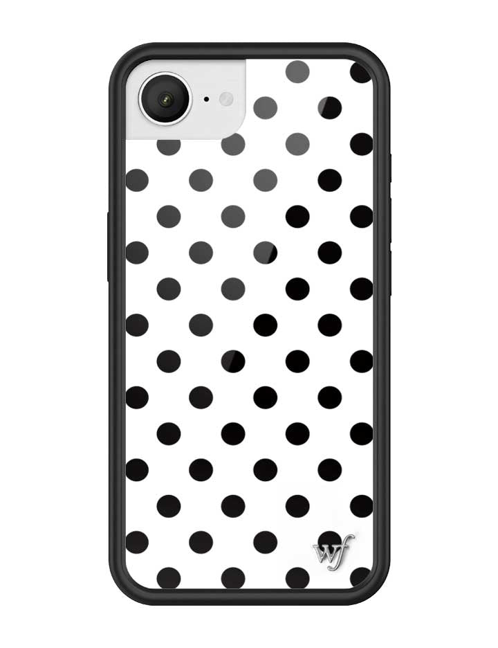 Polka Dot | White and Black iPhone Case