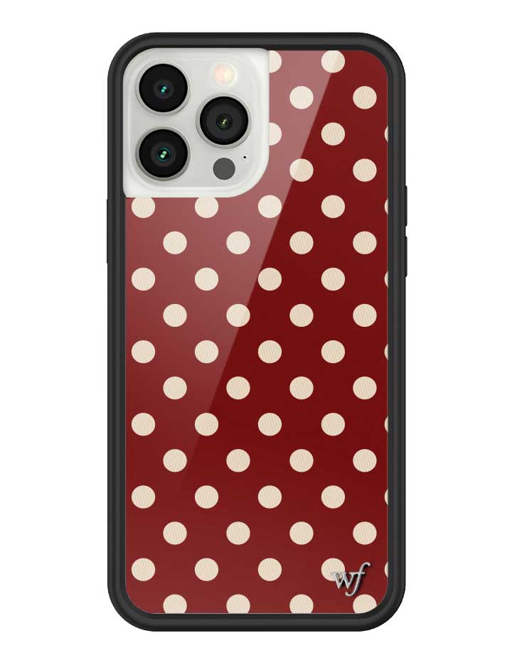 Polka Dot | Burgundy and Cream iPhone Case
