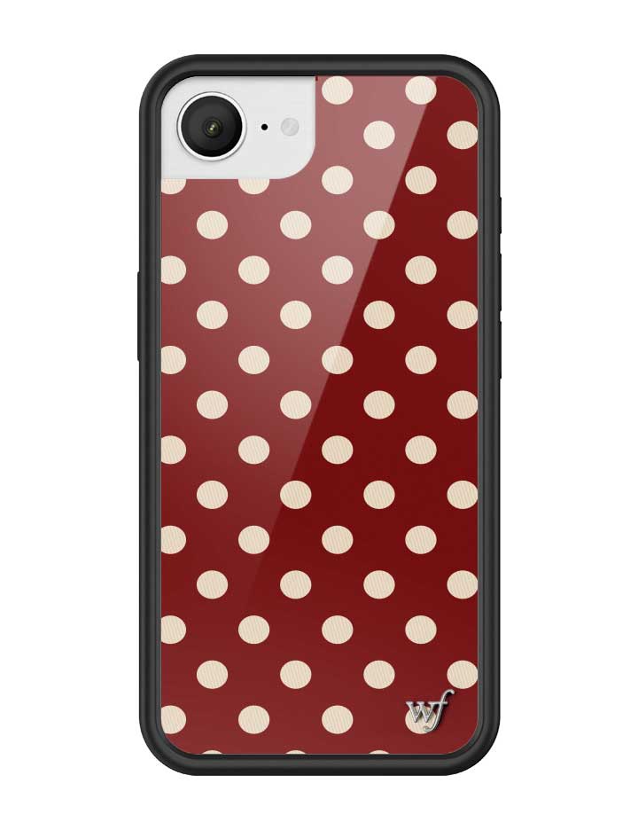 Polka Dot | Burgundy and Cream iPhone Case