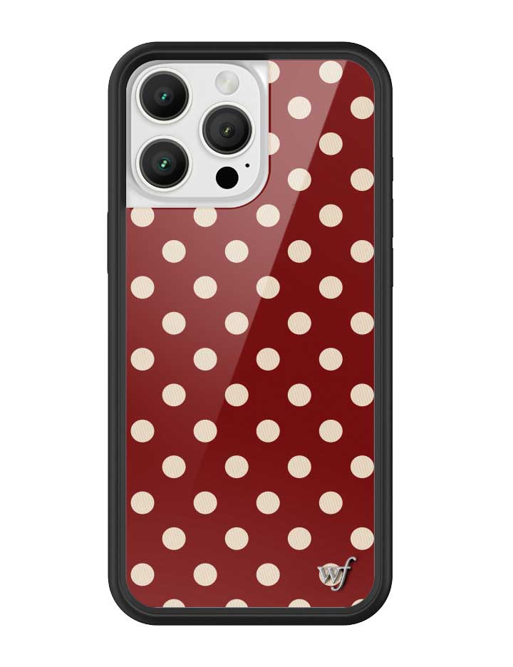 Polka Dot | Burgundy and Cream iPhone Case