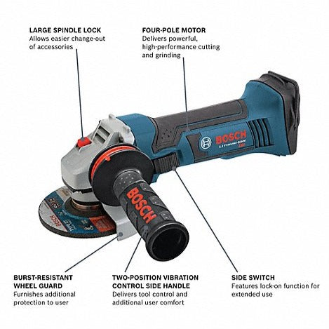BOSCH GWS18V-45 18V 4-1/2" Angle Grinder - Bare Tool - GWS18V-45