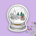 Christmas Color Your Own Snow Globe Pillow