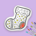 Christmas Color Your Own Christmas Stocking Pillow
