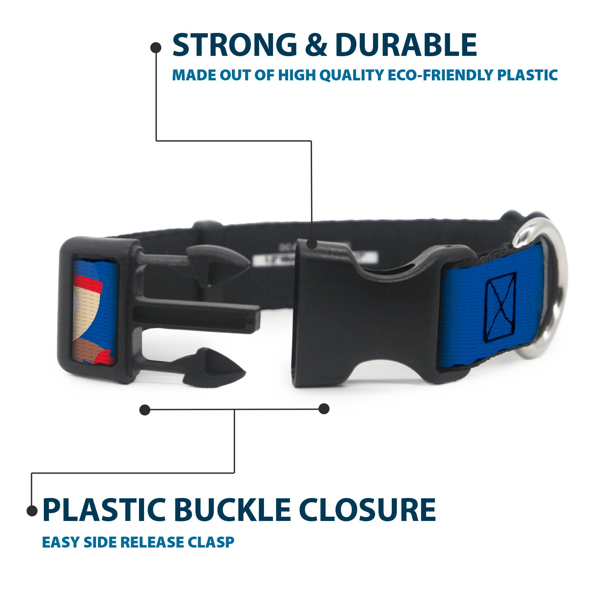 Plastic Clip Collar - South Park Stan Expressions Blue