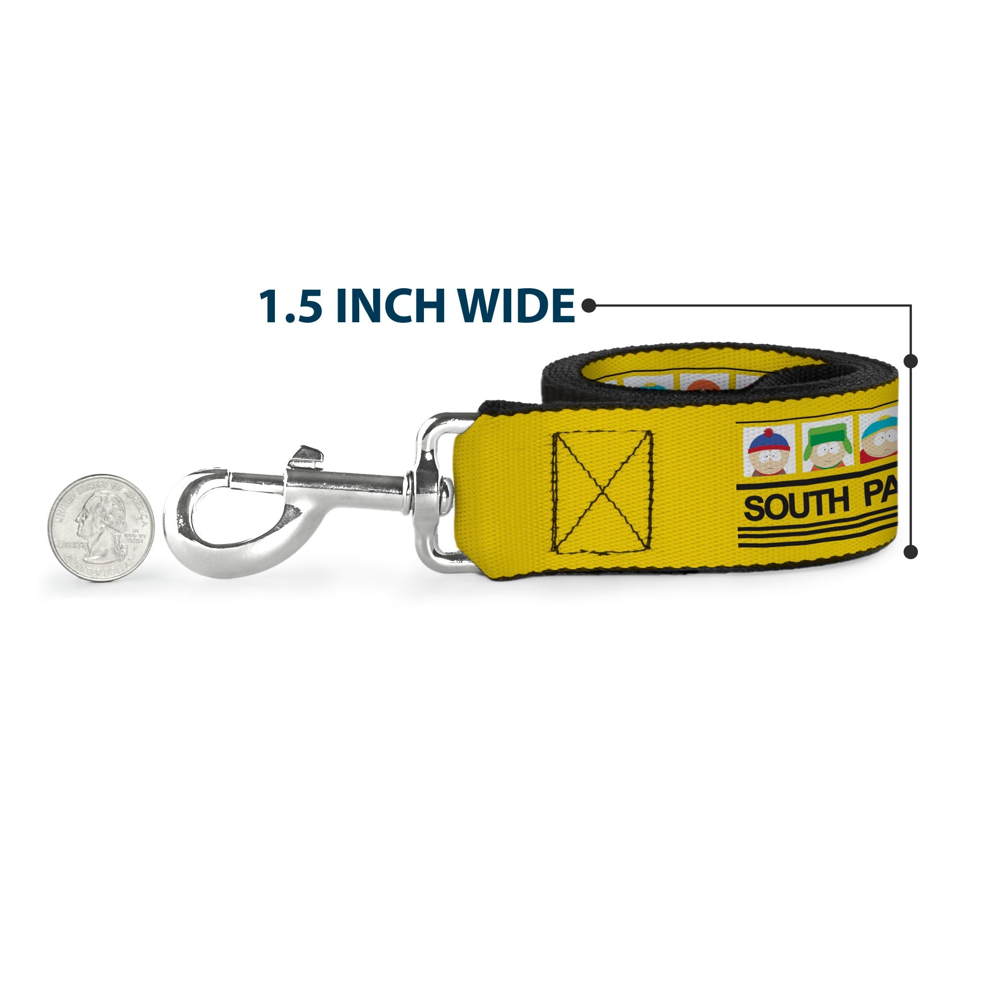 Dog Leash - SOUTH PARK ELEMENTARY School Bus Characters Pose Yellow