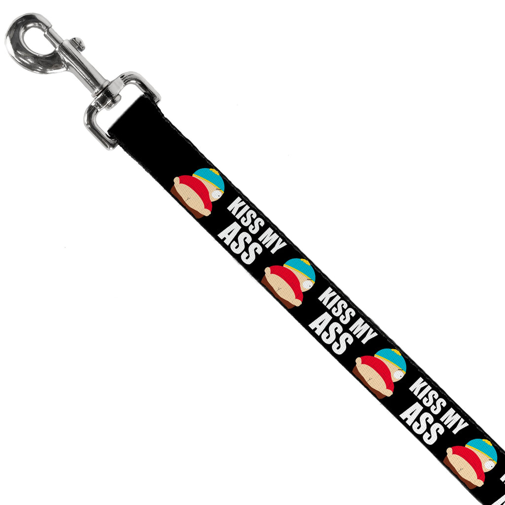 Dog Leash - South Park Cartman Pants KISS MY ASS Pose Black/White