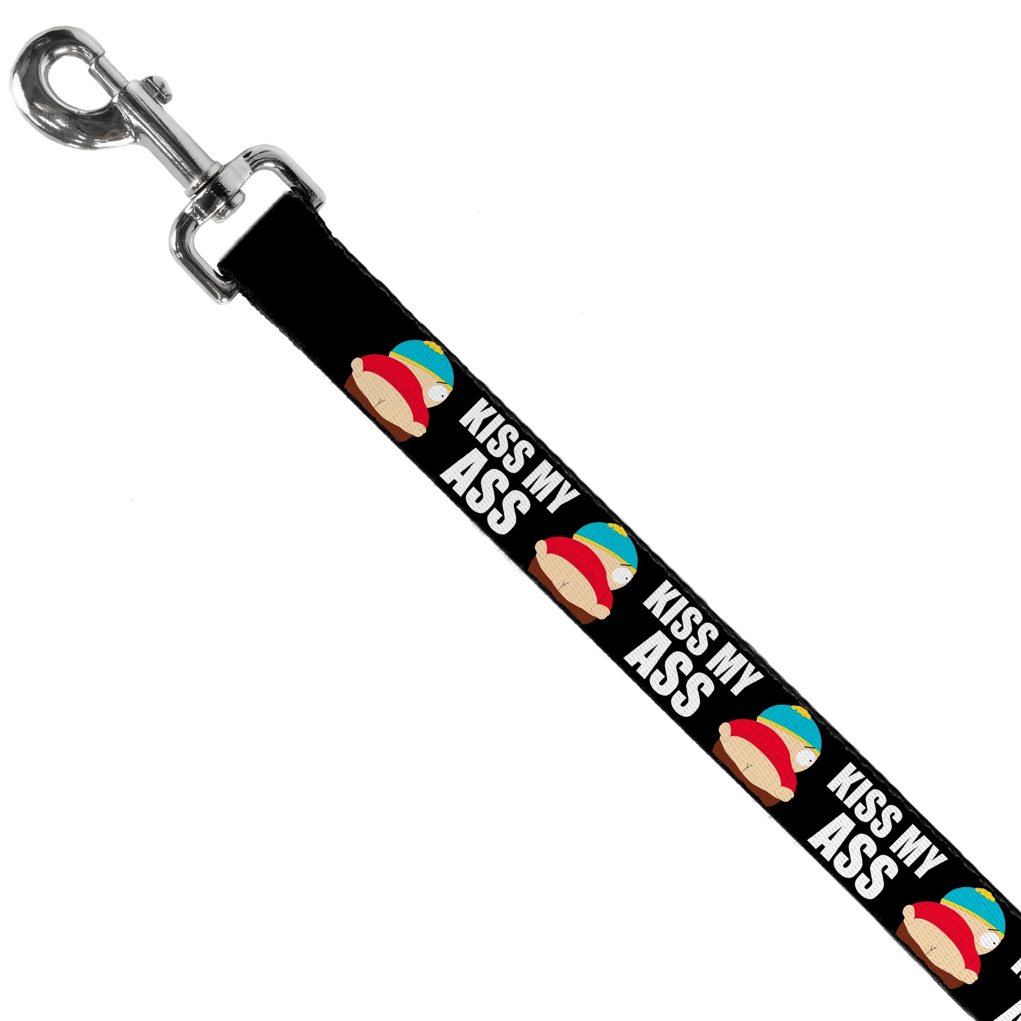 Dog Leash - South Park Cartman Pants KISS MY ASS Pose Black/White