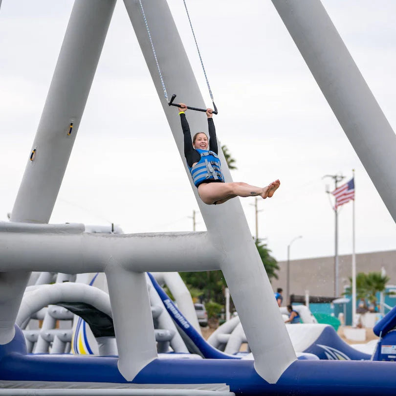 Aquaglide Skyrocket Inflatable Water Park with Trapeze-Style Swing